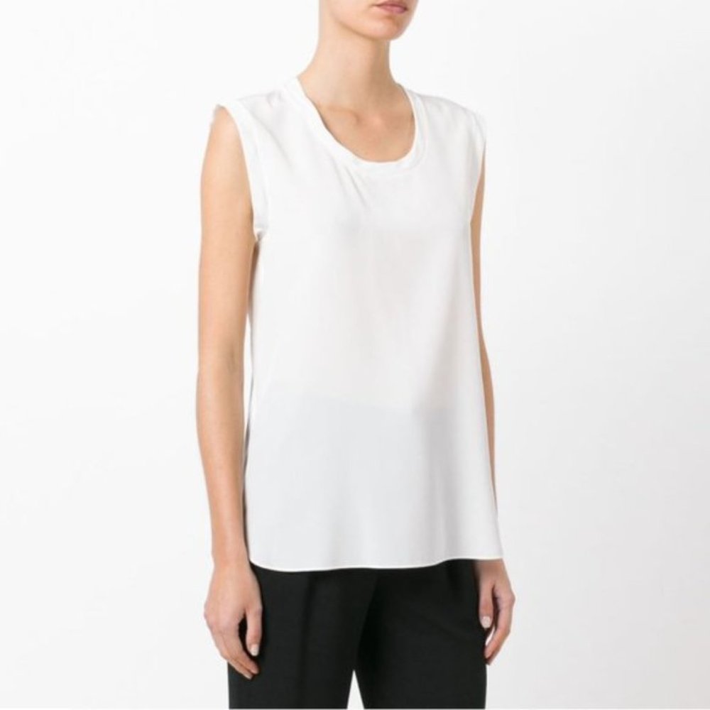 3.1 Phillip Lim White Silk Sleeveless Blouse 2
